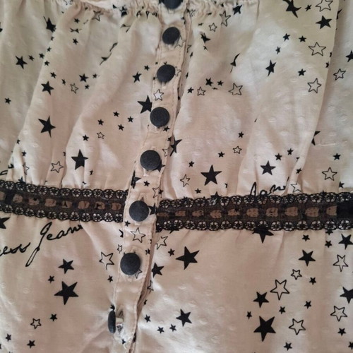 Guess Jeans dress with stars like new, beige and black