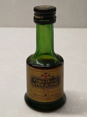 Miniature Prince Hubert de Polignac VSOP Fine Champagne Cognac like new, 3 cl
