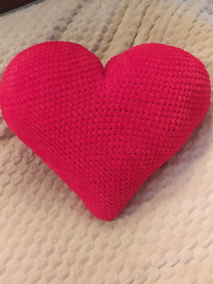 Handmade large decorative heart pillow 110cm new