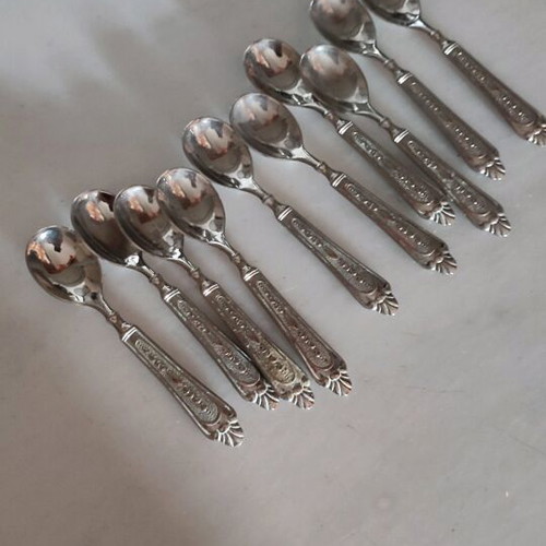 Vintage cutlery set used, silver-plated from the 1960s, 50 pieces