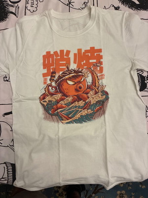 T shirt Takoyaki Attack men's size M used, white