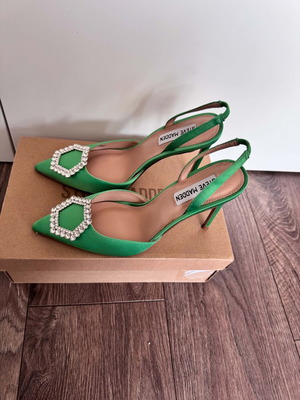Steve Madden high heels green with brooch size 36 new