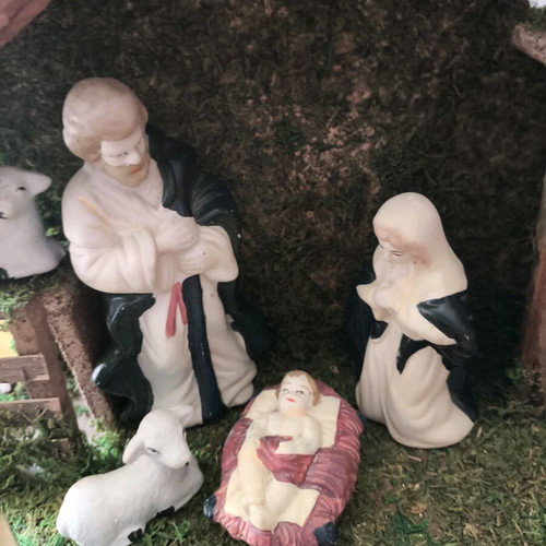Christmas nativity set new with box and figures