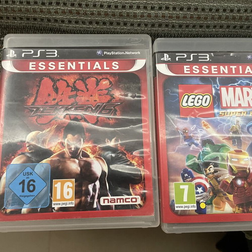 PS3 game bundle with Tekken 6, LEGO Marvel, LEGO Batman 2