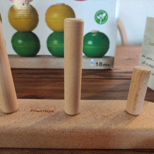 Plan Toys Eco Wooden Sort & Count Stacking Toy like new