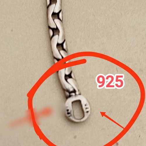 Silver hand or foot chain 925 used, 20 centimeters