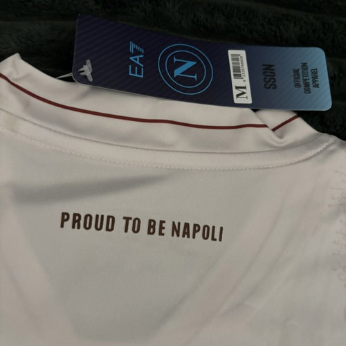 EA7 Napoli Away Jersey 2025/26 size M, like new, white