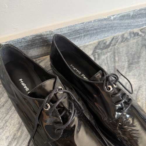 Fratelli Petridi patent leather oxford shoes new size 39 black