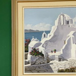 Ελαιογραφία Σαμαρτζίδου Παναγία Παραπορτιανή σε κορνίζα like new