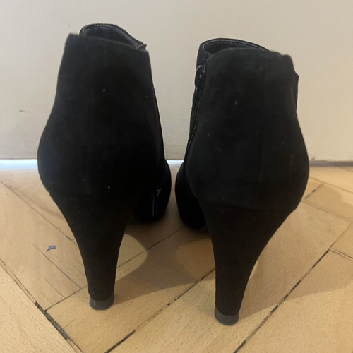 Two pairs of boots size 36, black and beige