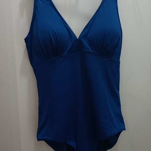 Women's one-piece swimsuit new, classic cut, blue, size 54/56
