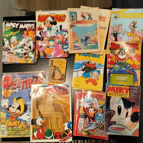 Disney and Popeye comics used, pack
