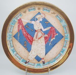 Art Deco ιταλικά πιάτα Ζώδια με 22Ct χρυσό, σαν καινούργια