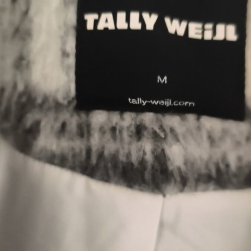 Tally Weijl Checked Overshirt Medium like new, black and white