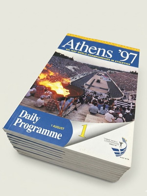 IAAF Athens'97 Official Daily Programmes Collection 10 Volumes used