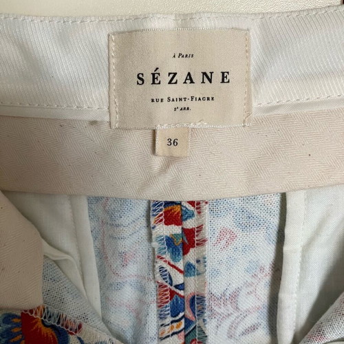 Sézane Martin cropped pants size 36 like new multicolor
