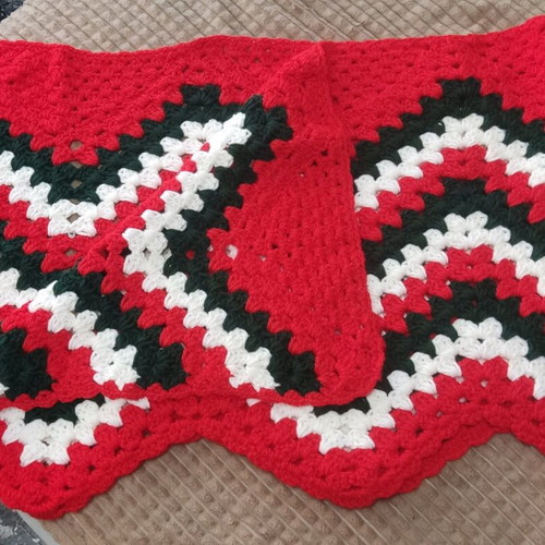 Wool Christmas scarf new, handmade
