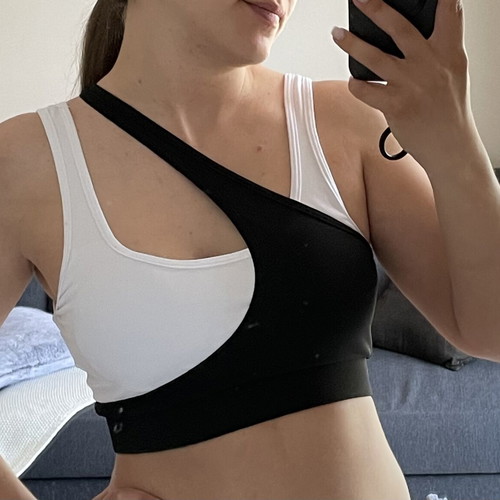 Shein sports top black and white size S new