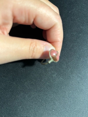 Ring with pink stone used