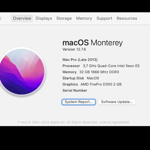 Apple Mac Pro (Late 2013) desktop computer, like new