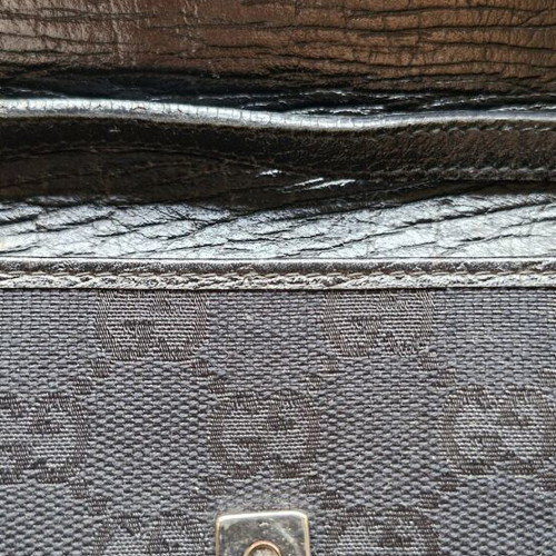 Gucci GG Bamboo Bar bag, vintage black canvas crossbody