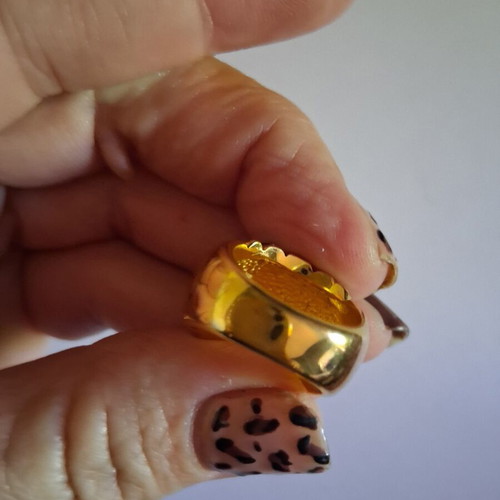 Vintage Atelier Cocktail Ring size 52, like new, blue and gold