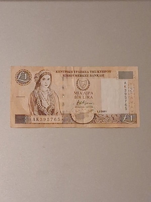 1 Pound Cyprus 2001 banknote