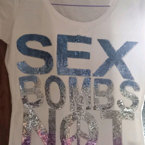 Shirt short-sleeved sparkling like new, white size M