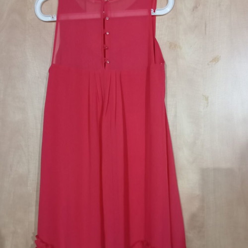 Batida women's dress coral medium with 3D flowers, new