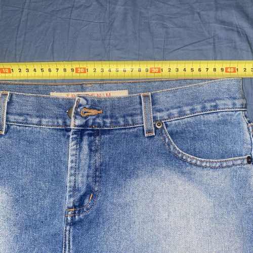 Zara TRF Denim Mini Skirt, Y2K Style, blue cotton
