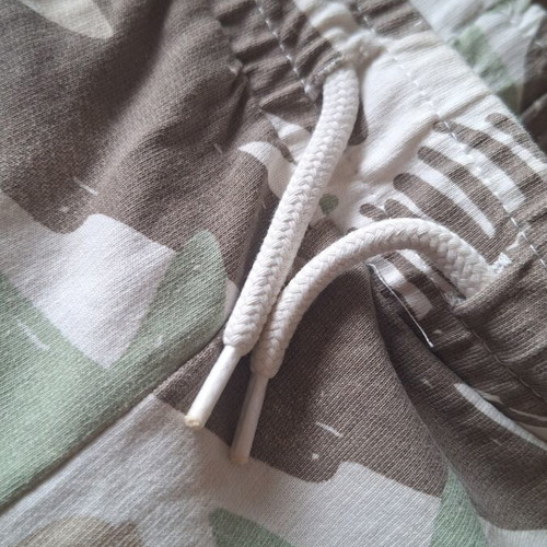 Boys' Shorts new, size 128 cm, beige and mint, cotton