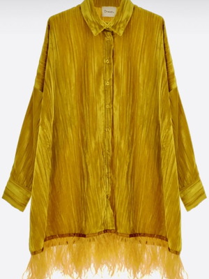 Dixie oversized gold shirt one size new