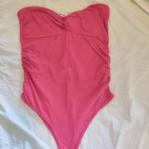 Bershka Strapless Bodysuit Pink Medium Used