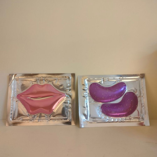 Hydrogel lip mask and pair of eye patches new