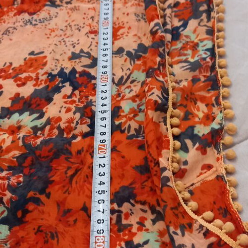 S.Oliver scarf like new, cotton, red multicolor