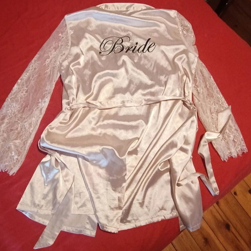 Satin robe Bride like new, pink, size S