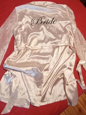 Satin robe Bride like new, pink, size S