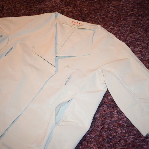 Marni Coat used, oversize, white and beige