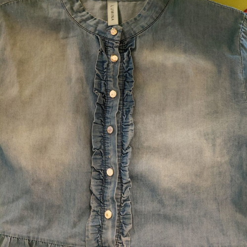 Lumina blouse shirt style XL used, soft denim cotton