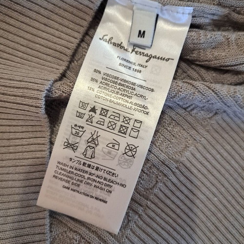 Salvatore Ferragamo men's t-shirt like new, black and grey, size M