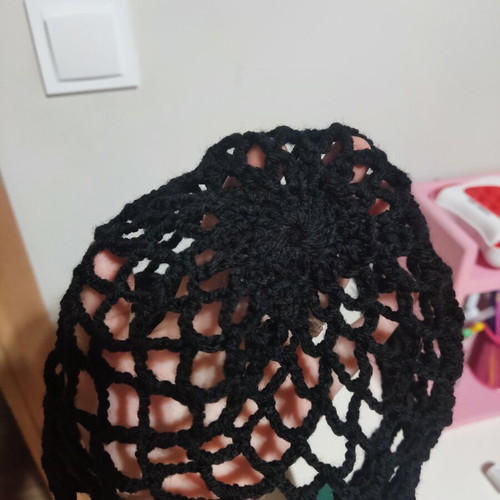 Handmade black bandana hat accessory new