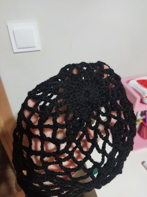 Handmade black bandana hat accessory new