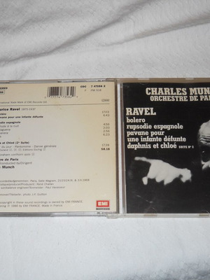 Ravel Bolero CD used, conducted by Charles Munch, Orchestre De Paris