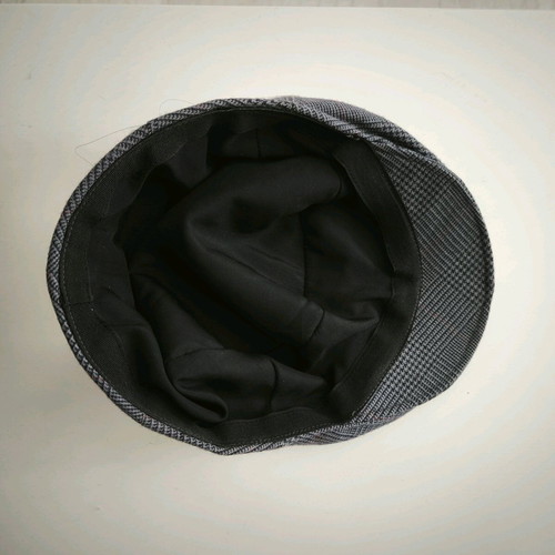 Men's checked flat cap charcoal size 58 like new