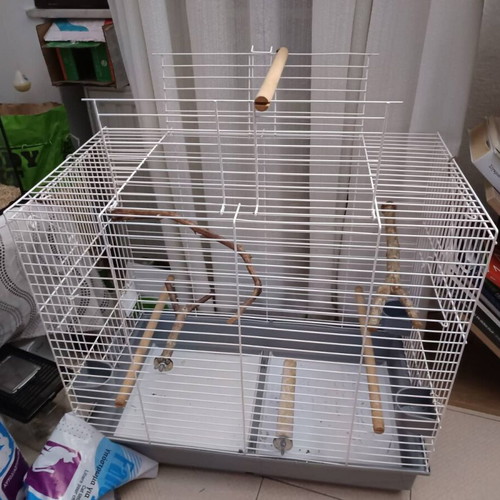 Parrot Cage like new, top opening, sturdy iron construction