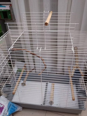 Parrot Cage like new, top opening, sturdy iron construction