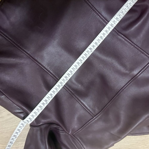 Boss burgundy purple biker leather jacket, size XS/S
