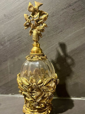 Vintage Matson perfume bottle used, Hollywood Regency style