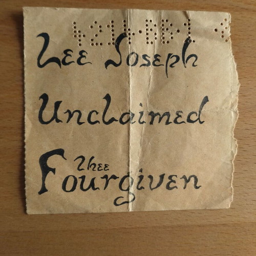 Concert ticket used from 1987 Lee Joseph Unclaimed Thee Fourgiven Thessaloniki