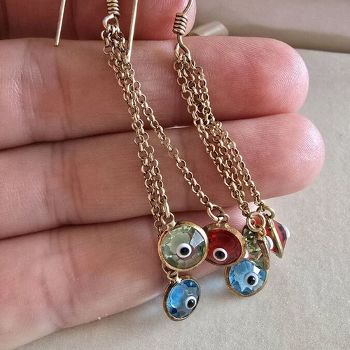 Earrings matakia used, 925 silver gold plated